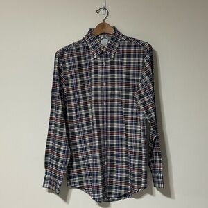 NWOT Brooks Brothers Button Down Shirt Size Medium Check Regent Fit Cotton
